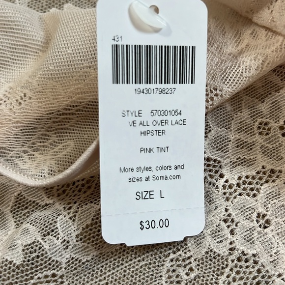 Soma Vanishing Edge Hipster No Show Underwear Panties set - Picture 3 of 6